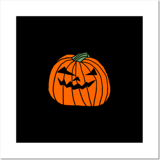 Back Print Big Halloween Horror Pumpkin Posters and Art